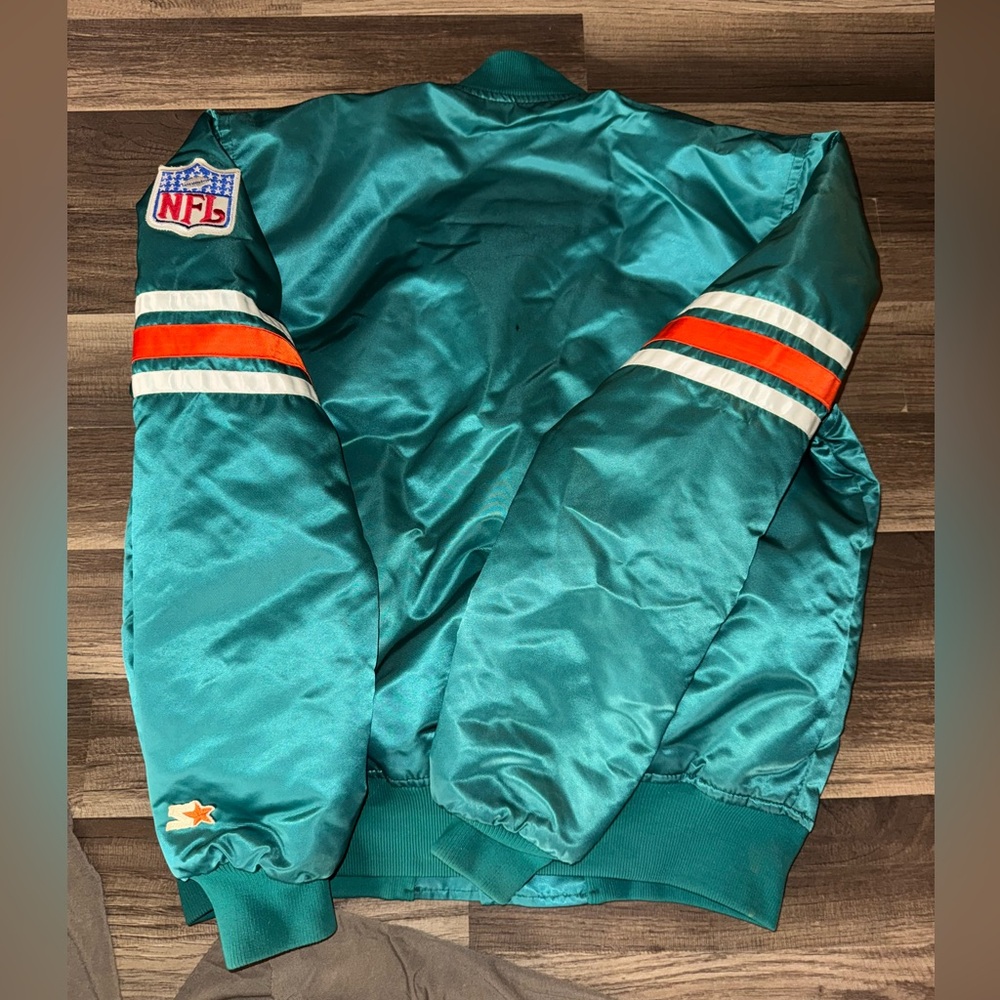 Vintage Starter Miami Dolphins Satin Bomber - Picture 5 of 5